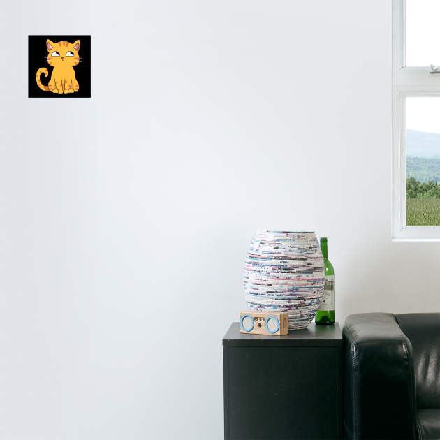 Cute Cat Kawaii Style, Ginger Cat by logiamerch